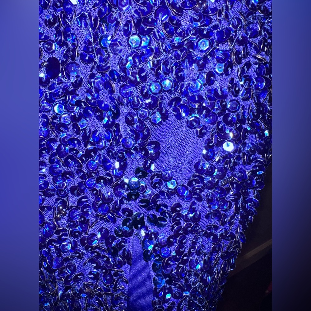 Sherri Hill style number 54330 prom/ formal dress size 6/ royal blue color - Picture 11 of 13